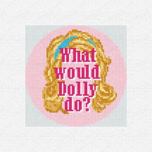 What Would Dolly Do Needlepoint Ornament DIY Kit