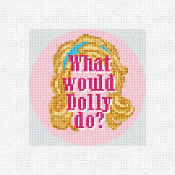 What Would Dolly Do Needlepoint Ornament DIY Kit