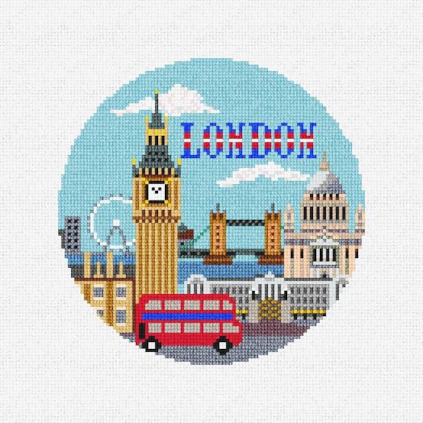 Doe-het-zelfpakket London Needlepoint-kerstornament