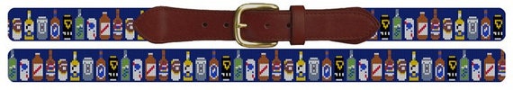 Beer Collection Finished Needlepoint Belt