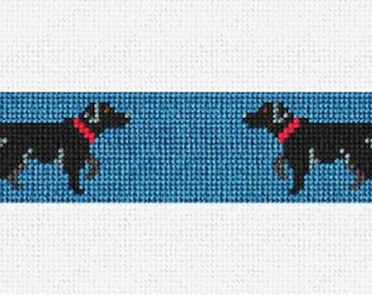 Black Lab Needlepoint Key Fob DIY Kit