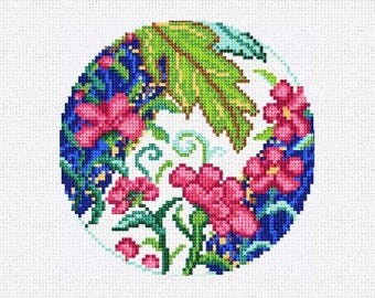 Tobacco Leaf Grace Needlepoint Ornament DIY Kit