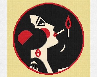 Art Deco Woman Needlepoint DIY Kit