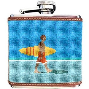 Surfing Needlepoint Flask Finished image 2