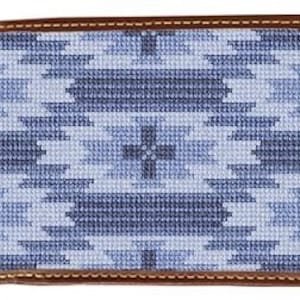 Cartera de punto de aguja con acabado índigo Spirit Line