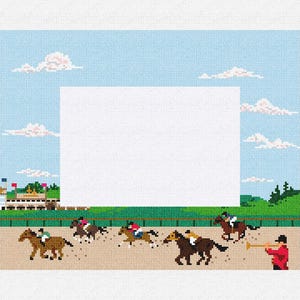 Horse Racing Picture Frame Needlepoint Kit