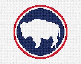 Wyoming Buffalo Needlepoint Christmas Ornament DIY Kit