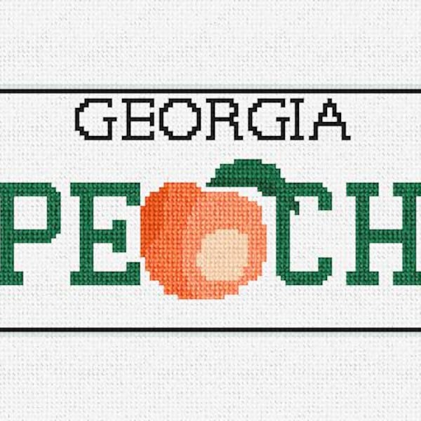 Georgia Vanity Plate Needlepoint Christmas Ornament DIY Kit