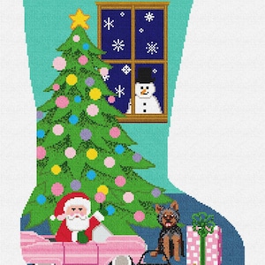 Custom Needlepoint Christmas Stocking DIY Kit