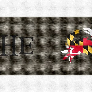 Kit de bricolaje de billetera con bordado de bandera de cangrejo de Maryland