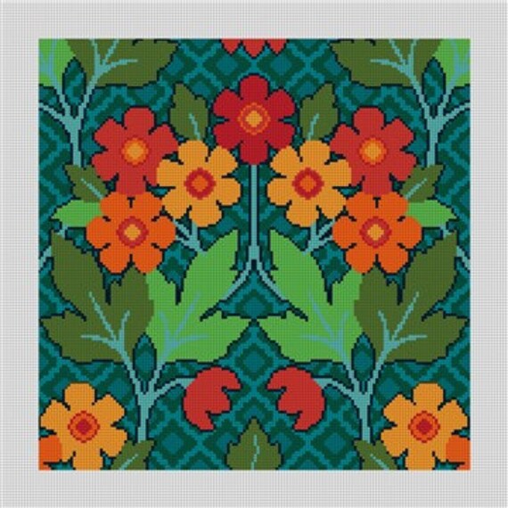 Browninghill Fall Foliage Needlepoint Pillow Diy Canvas Etsy