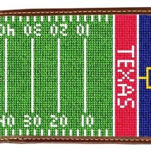 Cartera de punto de aguja con diseño de campo de fútbol personalizado
