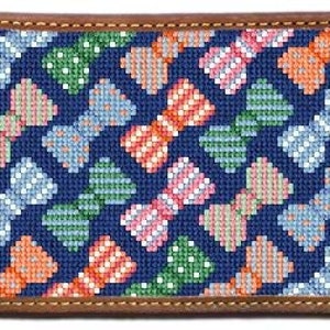 Portafoglio con carta da regalo con ricamo a punto croce Dapper Bow Ties
