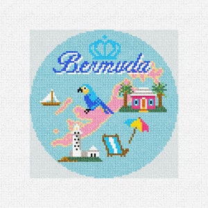 Sunny Bermuda Needlepoint Christmas Ornament DIY Kit