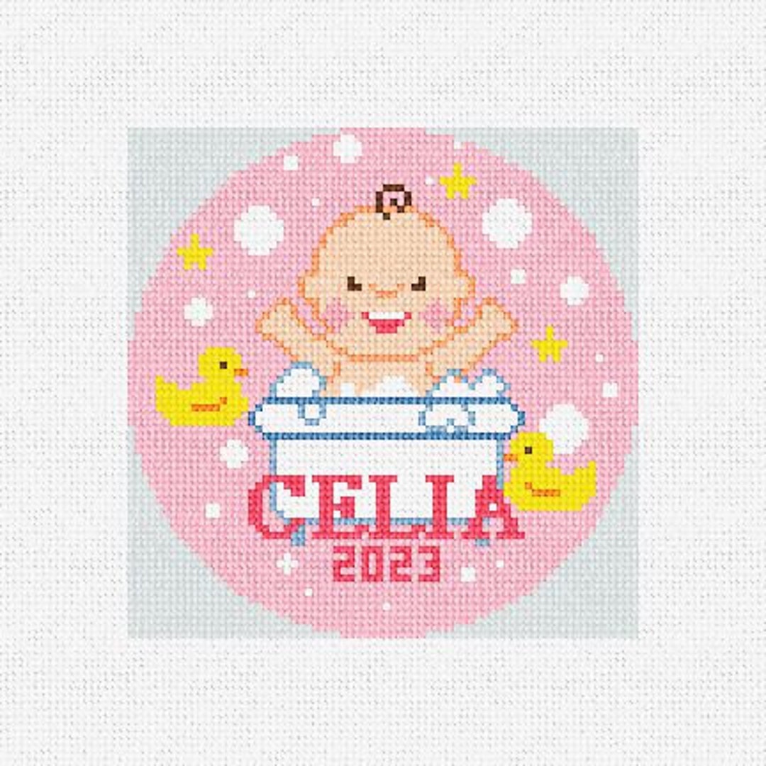 Her Bubble Bath Needlepoint Ornament DIY Kit - Etsy