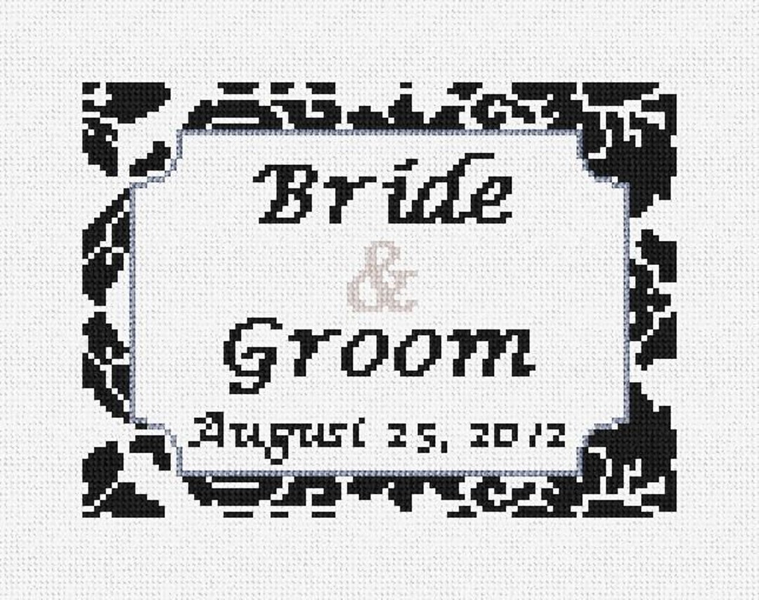 Custom Damask Needlepoint Ring Bearer Pillow DIY Kit Etsy