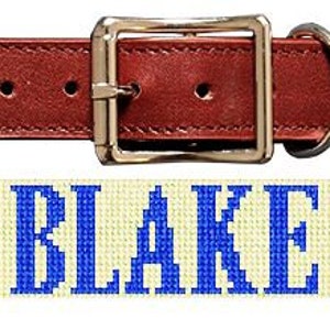 American Flag Finished needlepoint Dog Collar