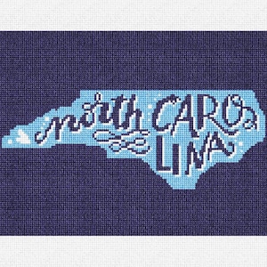 North Carolina Needlepoint Pillow DIY Kit