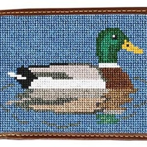 Monedero de punto de aguja terminado Mallard