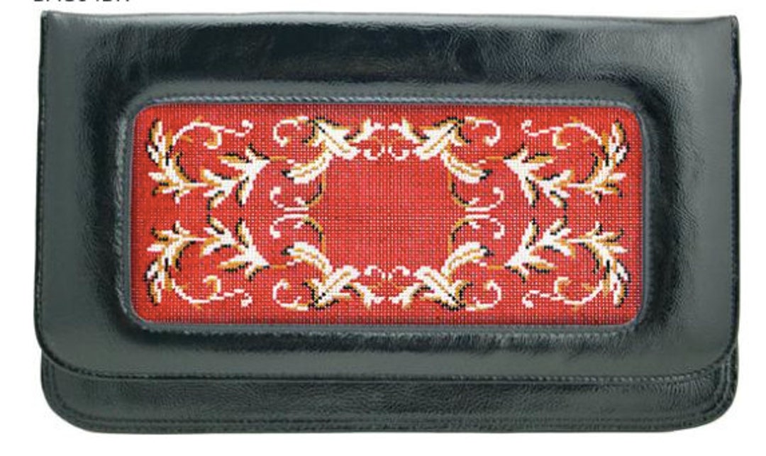 Needlepoint Leather Evening Clutch Self Finishing Piece BAG64 Etsy