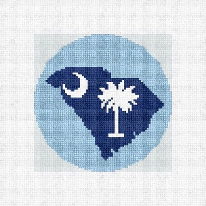 South Carolina Needlepoint Christmas Ornament DIY Kit