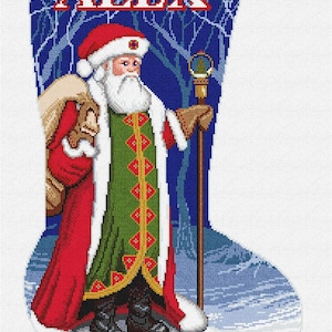 Father Christmas DIY Christmas Stocking Needlepoint Kit