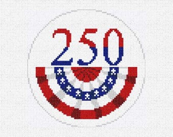 USA 250 Years Patriotic Needlepoint Ornament Kit