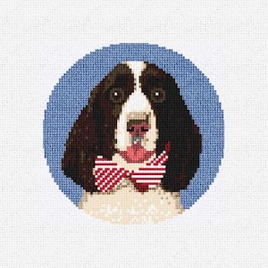 Springer Spaniel Needlepoint Christmas Ornament DIY Kit