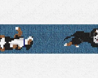 Bernese Mountain Dog Needlepoint Key Fob DIY Kit