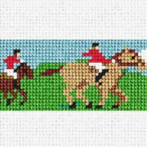 Fox Hunting Needlepoint Belt DIY Kit