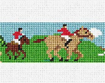 Fox Hunting Needlepoint Belt DIY Kit