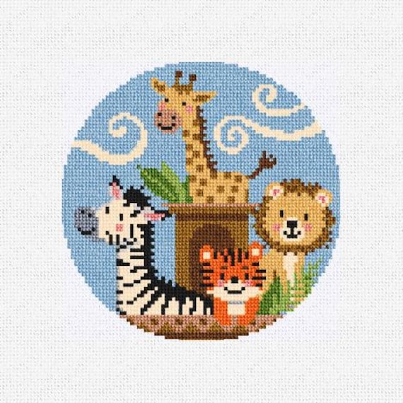 Noah's Ark Needlepoint Ornament DIY Kit - Etsy