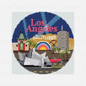 Los Angeles Needlepoint Christmas Ornament DIY Kit
