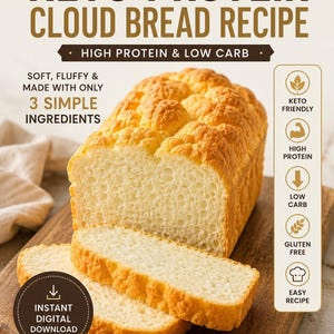 Keto Protein Cloud Bread Recipe – High Protein & Low Carb Digital Download