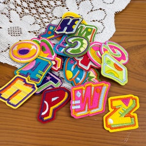 Personalized 3D Letters letters Iron On Patch,Custom Embroidered Alphabet Patch,Clothes Accessories,Handmade Patch for Jacket,Backpack,Hat