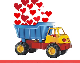 Camion-benne pour enfants, Camion-benne SVG, Construction de camions-bennes. Camion-benne pour enfants, Illustration de camion-benne