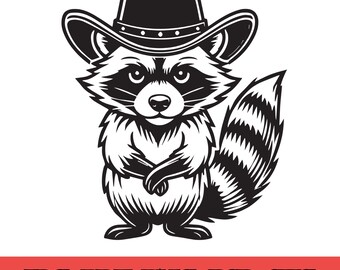 Raccoon Clipart, Cartoon Woodland Animal Graphic, Kids Design (Digital Download)
