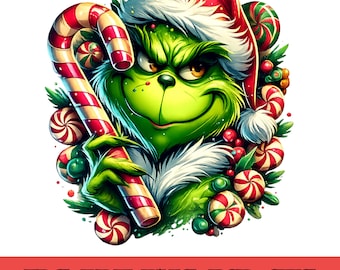 Sweet But Twisted Grinch PNG, grappige kerst Grinch sublimatieontwerp, vakantie clipart, digitale download