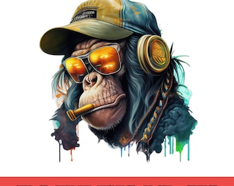 Clipart di scimmie colorate in formato SVG, Grafica di scimmie dei cartoni animati, Clipart di scimmie, Scimmia funky in formato Png