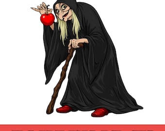 Graphique de la méchante reine, clipart méchant gothique sombre (téléchargement numérique)