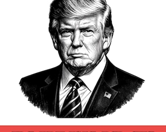 Silhouette von Präsident Donald Trump SVG-Datei, Lasergravur-Design (Digitaler Download)