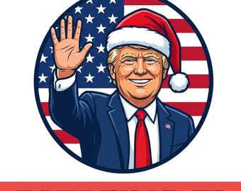 Donald Trump Christmas Portrait Graphic (Digital Download)