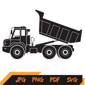 Dump Truck SVG: Construction Vehicle Clipart (Digital Download)