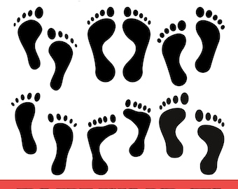 Silhouette d'empreintes de pas Svg, empreinte de pas PDF, empreintes de pas PNG, clipart d'empreintes de pas, empreinte de pas SVG