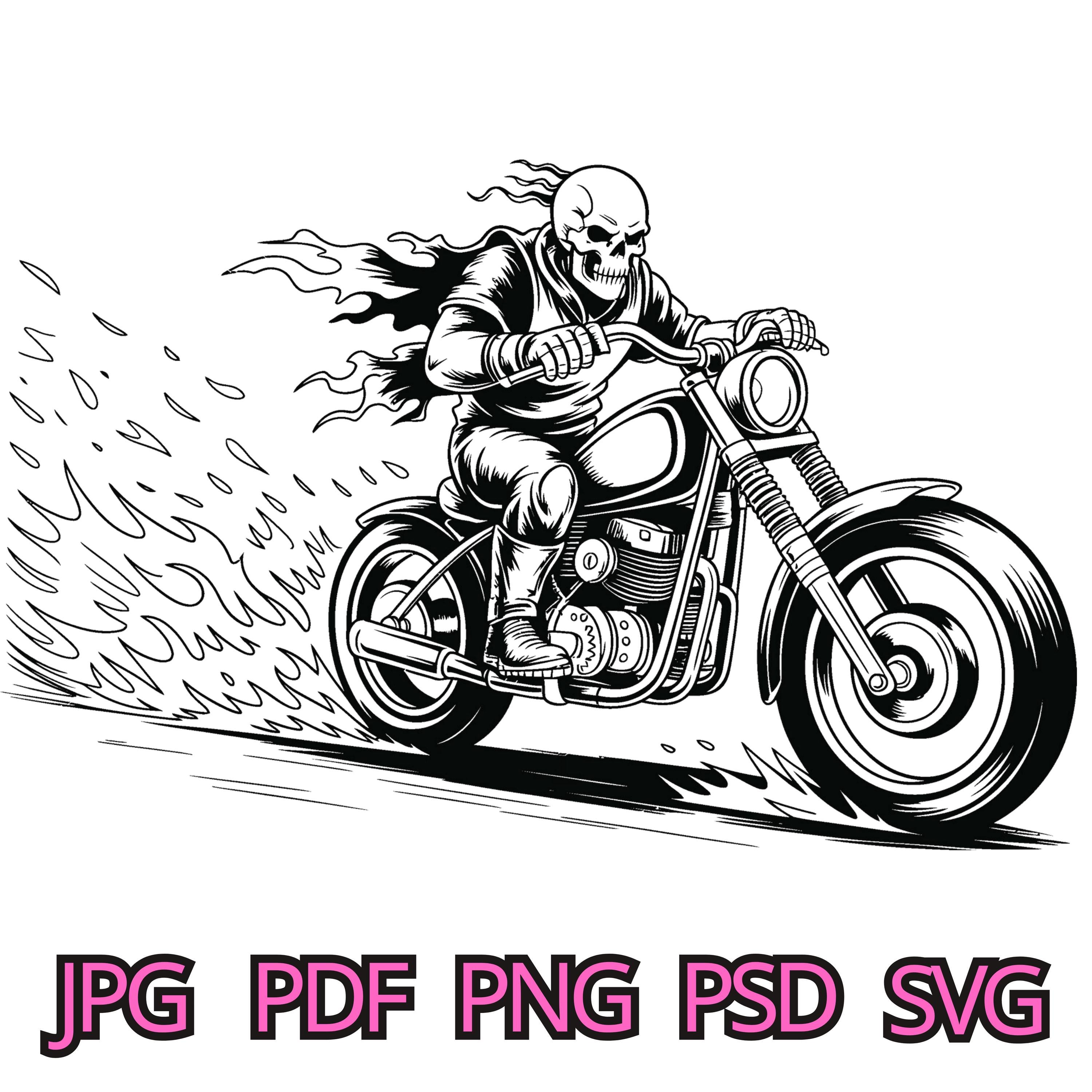 Calavera de motociclista - Etsy México, image size:3000x3000