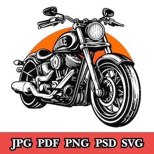 Design de logótipo de moto em SVG, clipart de emblema de motociclista, emblema personalizado de moto, logótipo vintage de moto