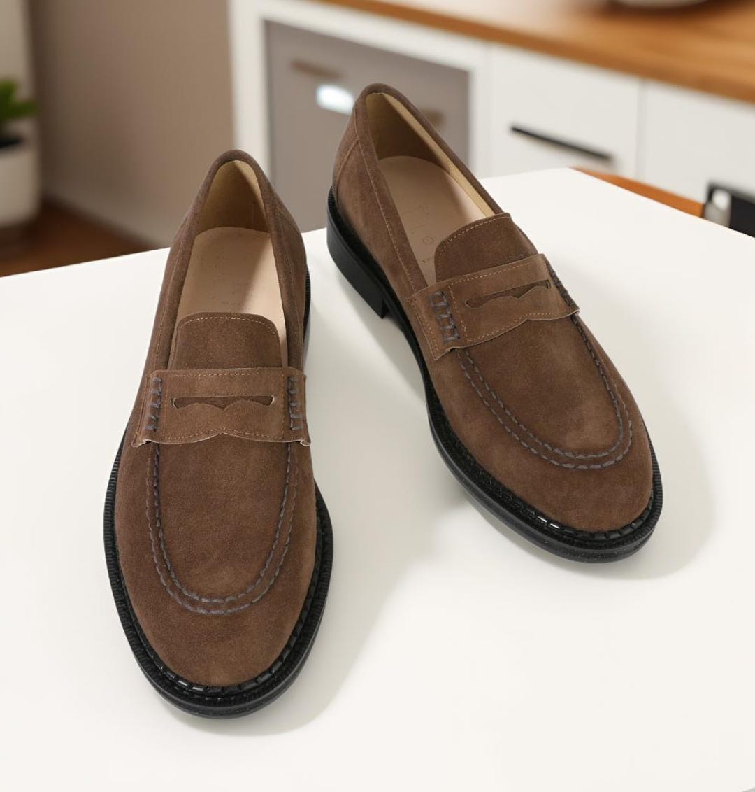 Firenze Atelier Men\'s Handmade Leather Bit Slip-on Loafers Penny Loafers $_57.JPG?set_id=8800005007 main image 3