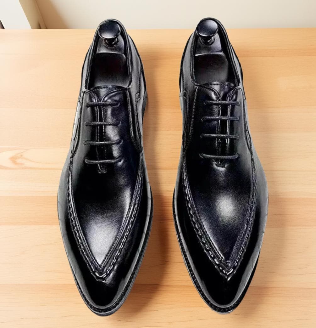 black male dress shoes BRAVO Men Shoe PROM-3 Loafer Shoe for Prom & Wedding Blake stitch construction Steve Madden Men's Leland Lace-Up
