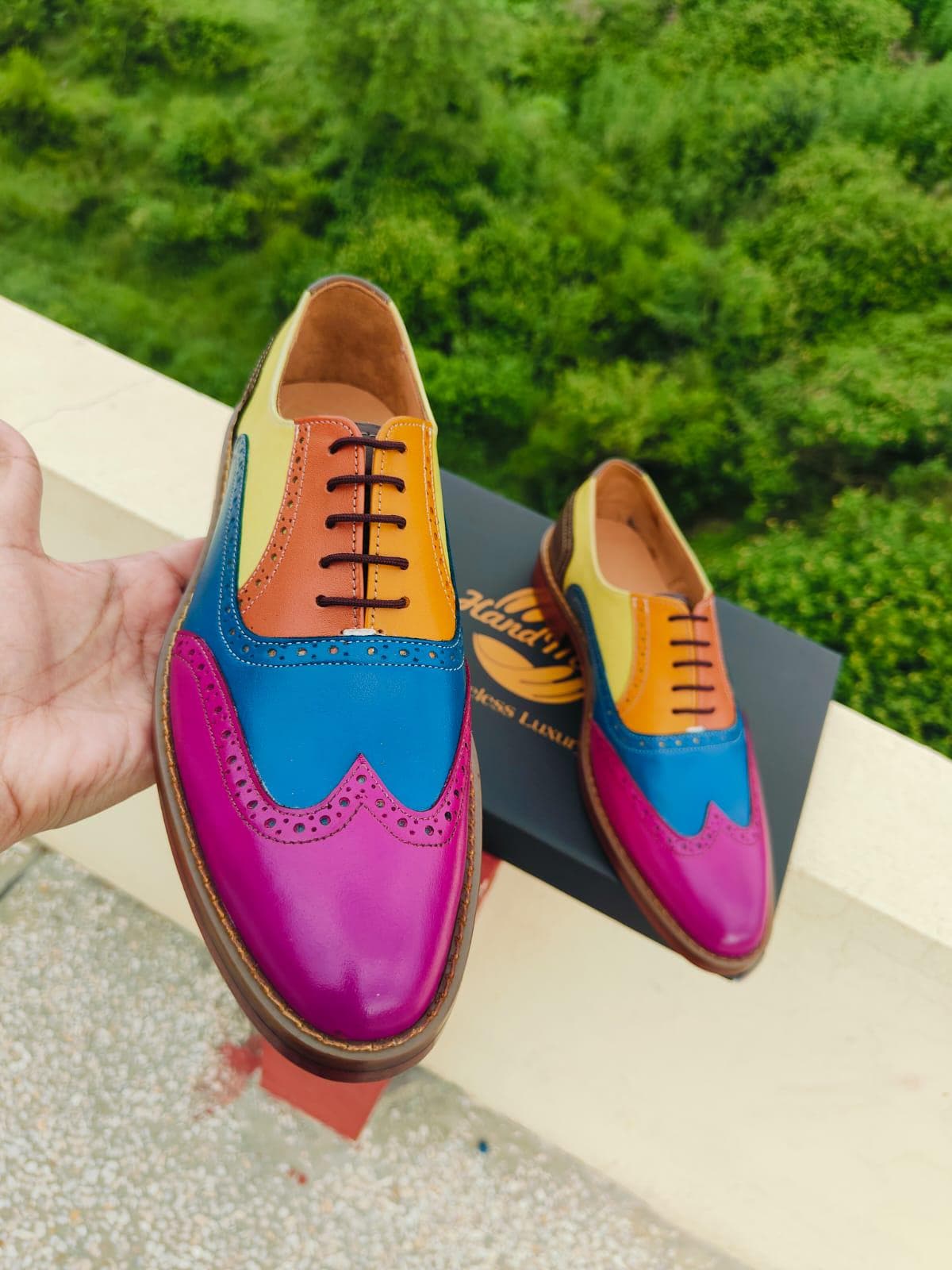 Style Womens Oxford Shoes Handmade Women's Stylish Multicolor Leather Oxford Brogue Wingtip Formal Shoes Style Womens Oxford Shoes Handmade Women's Stylish Multicolor Leather Oxford Brogue Wingtip Formal Shoes