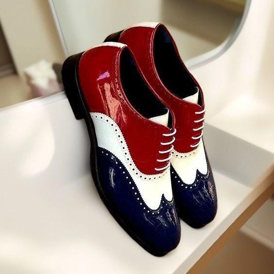 Prom Red White And Blue Shoes Mens Mens Red And White Dress Shoes Derby  Elegance Bolano
